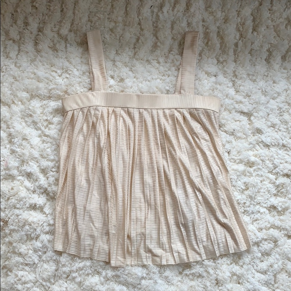 H&M Cream Pleated Tank Top, Never worn